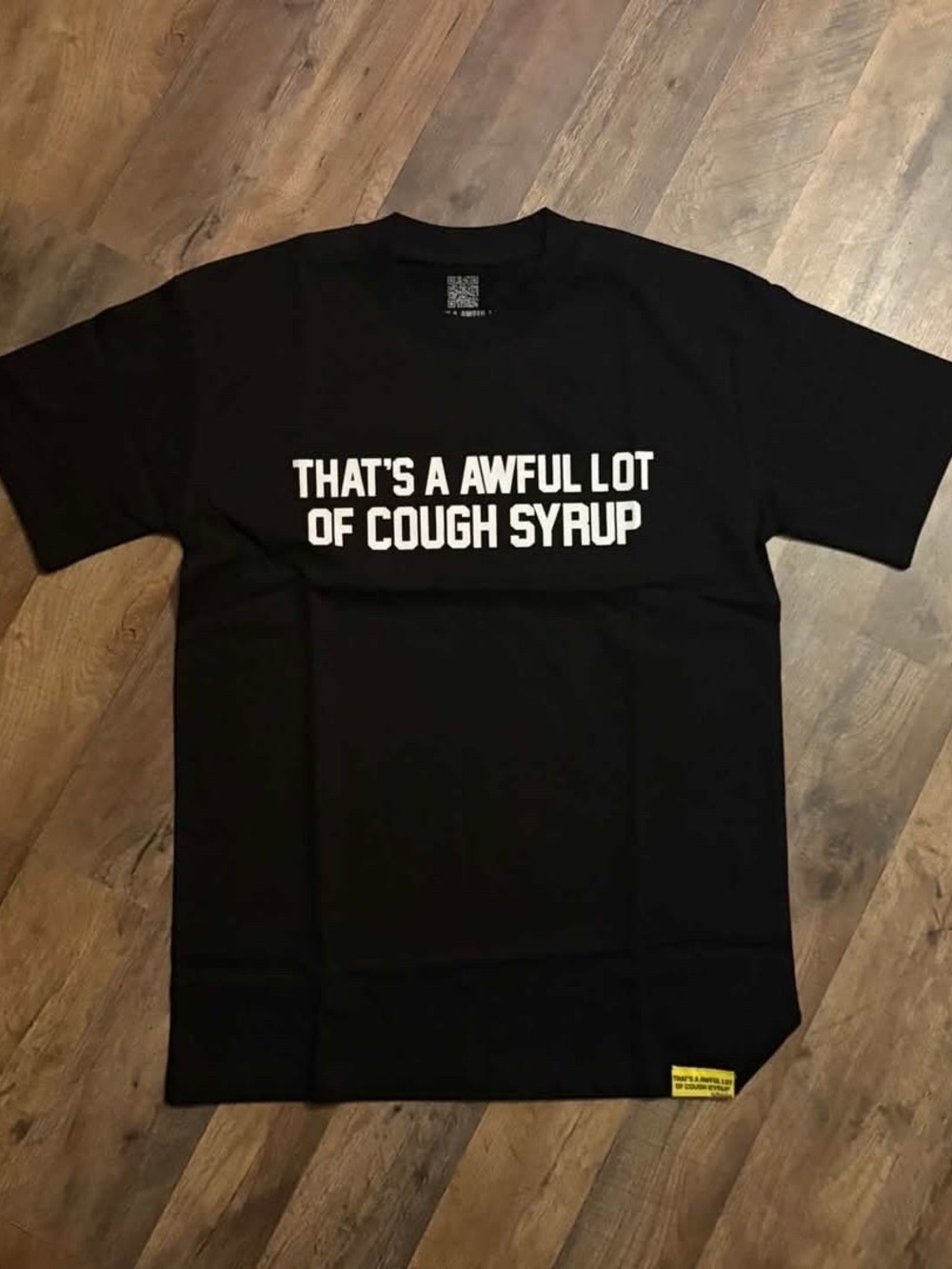Men's Black Graphic Tee Awful Lot Of Cough Syrup